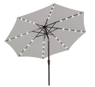 Nix KS All-iron Lamp Beads In The Pillar Umbrella Light Gray (Option: Pale Gray9 FT)