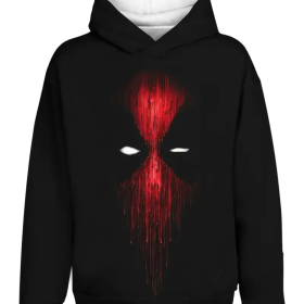 Printed Hooded Sweatshirt (Option: Black-3XL)