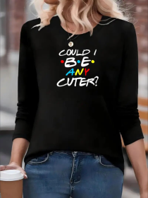 Women's Long Sleeve Hoodless Sweatshirt (Option: Black-S)