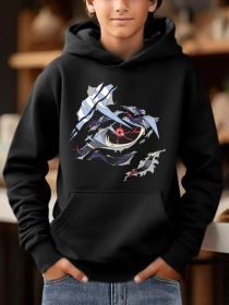Men's Printed Hooded Sweatshirt (Option: Black-2XL)